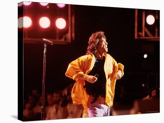 Singer Mick Jagger Performing-David Mcgough-Stretched Canvas