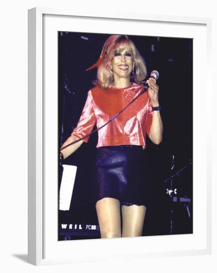 Singer Nancy Sinatra Performing-Dave Allocca-Framed Premium Photographic Print