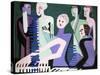 Singer on Piano-Ernst Ludwig Kirchner-Stretched Canvas