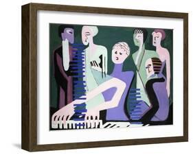 Singer on Piano-Ernst Ludwig Kirchner-Framed Giclee Print