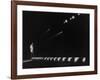 Singer Pat Boone Singing into Mike in Front of the Footlights on Stage in Auditorium-null-Framed Photographic Print