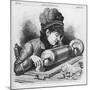 Singer Recording on Edison's Phonograph at New York-null-Mounted Art Print