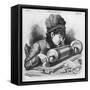 Singer Recording on Edison's Phonograph at New York-null-Framed Stretched Canvas