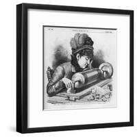 Singer Recording on Edison's Phonograph at New York-null-Framed Art Print