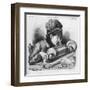 Singer Recording on Edison's Phonograph at New York-null-Framed Art Print