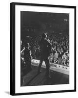 Singer Ricky Nelson and Band During a Performance-Ralph Crane-Framed Premium Photographic Print