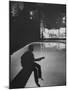 Singer Ricky Nelson Playing Guitar on Poolside-Ralph Crane-Mounted Premium Photographic Print