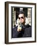 Singer Robbie Williams Pictured in Edinburgh, March 2002-null-Framed Premium Photographic Print