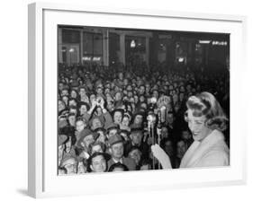 Singer Rosemary Clooney at the Premiere of Her Movie "Stars are Singing"-Allan Grant-Framed Premium Photographic Print