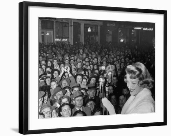 Singer Rosemary Clooney at the Premiere of Her Movie "Stars are Singing"-Allan Grant-Framed Premium Photographic Print