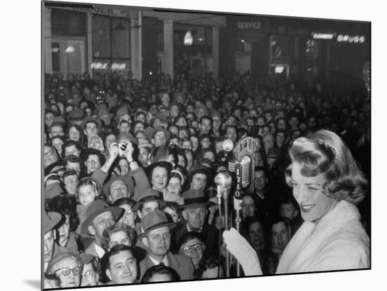 Singer Rosemary Clooney at the Premiere of Her Movie "Stars are Singing"-Allan Grant-Mounted Premium Photographic Print