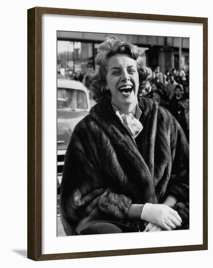 Singer Rosemary Clooney Laughing-Allan Grant-Framed Premium Photographic Print