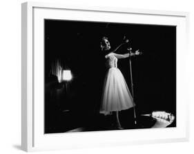 Singer Rosemary Clooney Performing on Stage-Allan Grant-Framed Premium Photographic Print