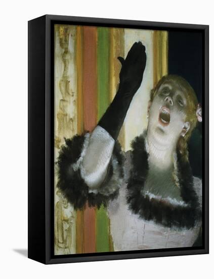 Singer with Glove-Edgar Degas-Framed Stretched Canvas