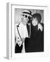 Singers Elton John and Liza Minnelli Backstage at Madison Square Garden before Elton's Performance-David Mcgough-Framed Premium Photographic Print