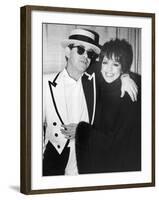 Singers Elton John and Liza Minnelli Backstage at Madison Square Garden before Elton's Performance-David Mcgough-Framed Premium Photographic Print