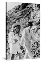 Singers Mick Jagger and Marianne Faithfull in San Remo January 29, 1967-null-Stretched Canvas