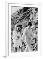 Singers Mick Jagger and Marianne Faithfull in San Remo January 29, 1967-null-Framed Photo