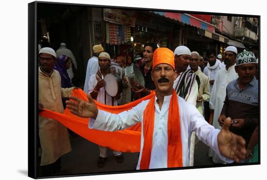 Singers outside Ajmer Sharif Dargah, Rajasthan, India-Godong-Framed Stretched Canvas