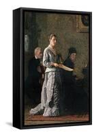 Singing a Pathetic Song-Thomas Cowperthwait Eakins-Framed Stretched Canvas