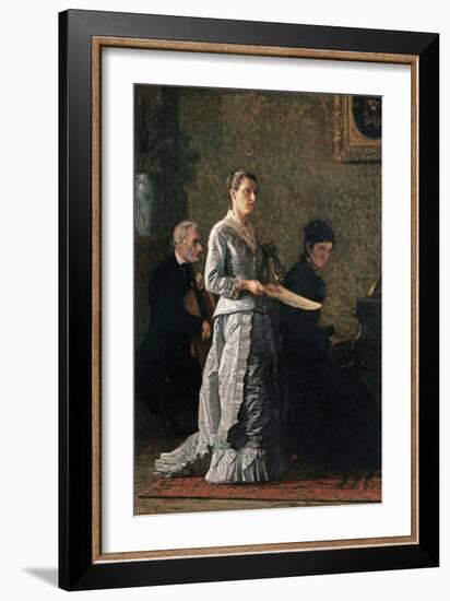 Singing a Pathetic Song-Thomas Cowperthwait Eakins-Framed Art Print