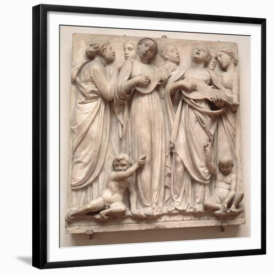 Singing Angels, Relief from the Cantoria, C.1432-38-Luca Della Robbia-Framed Giclee Print