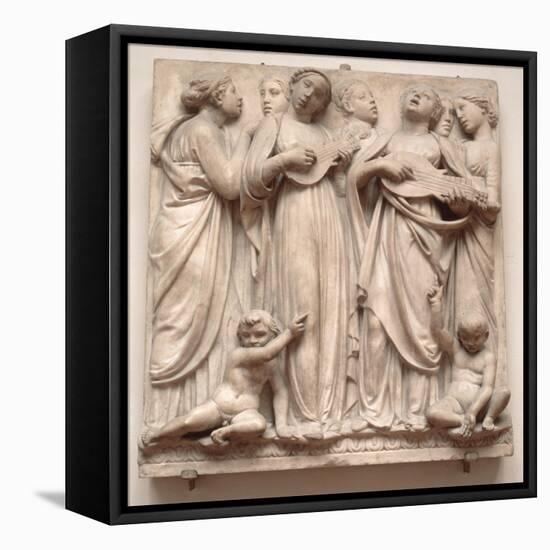 Singing Angels, Relief from the Cantoria, C.1432-38-Luca Della Robbia-Framed Stretched Canvas