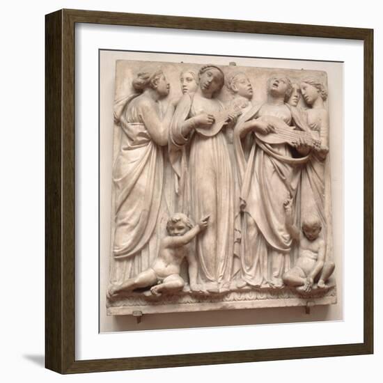 Singing Angels, Relief from the Cantoria, C.1432-38-Luca Della Robbia-Framed Giclee Print
