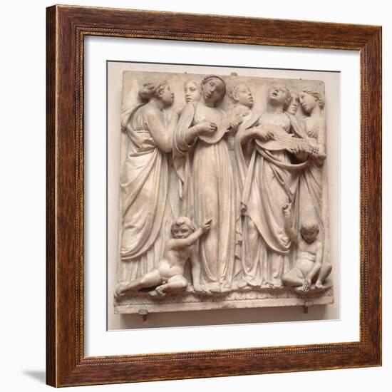 Singing Angels, Relief from the Cantoria, C.1432-38-Luca Della Robbia-Framed Giclee Print