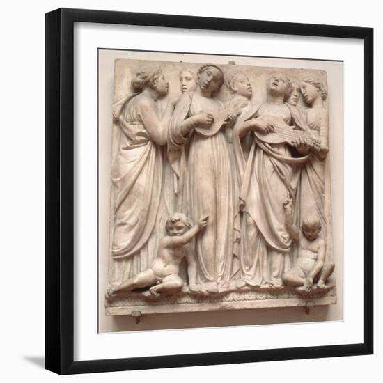 Singing Angels, Relief from the Cantoria, C.1432-38-Luca Della Robbia-Framed Giclee Print