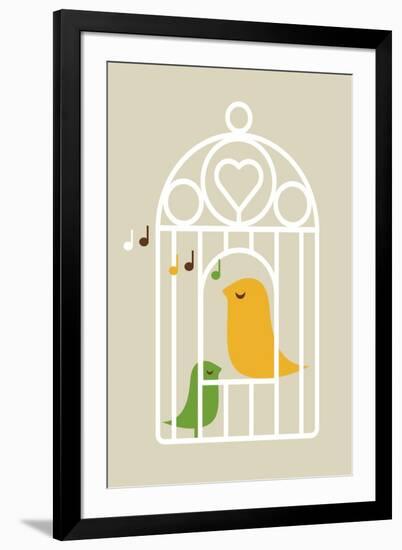 Singing Birds 2-Dicky Bird-Framed Giclee Print