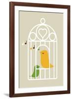 Singing Birds 2-Dicky Bird-Framed Giclee Print