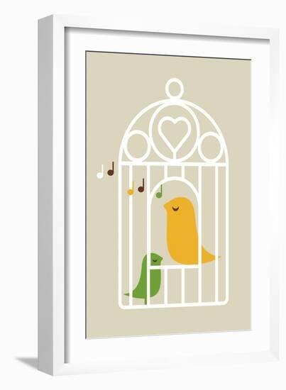 Singing Birds 2-Dicky Bird-Framed Giclee Print