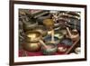 Singing Bowls on Sale at Swayambhunath Stupa (Monkey Temple), Kathmandu, Nepal, Asia-Peter Barritt-Framed Photographic Print