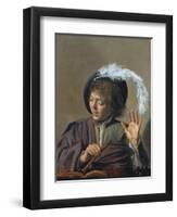 Singing Boy with a Flute-Frans Hals-Framed Giclee Print