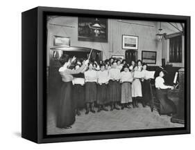 Singing Class, Laxon Street Evening Institute for Women, London, 1914-null-Framed Stretched Canvas