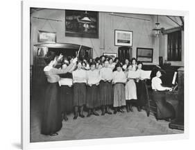 Singing Class, Laxon Street Evening Institute for Women, London, 1914-null-Framed Photographic Print