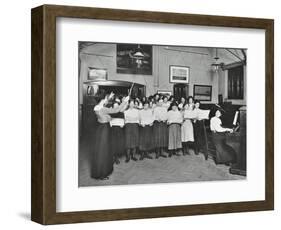 Singing Class, Laxon Street Evening Institute for Women, London, 1914-null-Framed Photographic Print