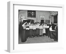 Singing Class, Laxon Street Evening Institute for Women, London, 1914-null-Framed Photographic Print