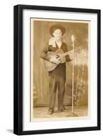 Singing Cowboy-null-Framed Art Print