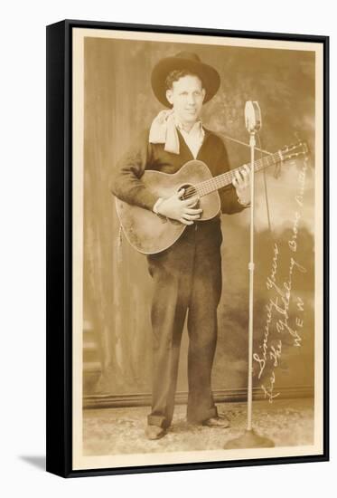 Singing Cowboy-null-Framed Stretched Canvas