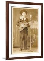 Singing Cowboy-null-Framed Art Print