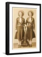 Singing Cowgirls-null-Framed Art Print