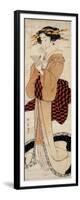 Singing Girl with a Mirror-Katsukawa Shunsen-Framed Giclee Print