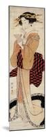 Singing Girl with a Mirror-Katsukawa Shunsen-Mounted Giclee Print