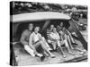 Singing Group the Kingston Trio: Dave Guard, Nick Reynolds, Bob Shane and Wives-Alfred Eisenstaedt-Stretched Canvas