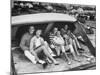 Singing Group the Kingston Trio: Dave Guard, Nick Reynolds, Bob Shane and Wives-Alfred Eisenstaedt-Mounted Premium Photographic Print