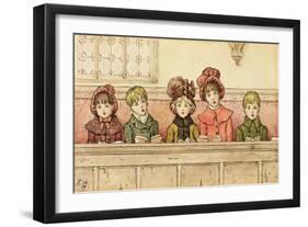 Singing in Church-Kate Greenaway-Framed Giclee Print