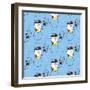 Singing in The Rain Seamless Pattern-Oodlies-Framed Giclee Print