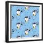 Singing in The Rain Seamless Pattern-Oodlies-Framed Giclee Print